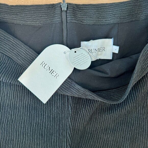 NWT* Rumer Cassidy Black Ribbed Pant - Women's Large - Picture 2 of 6